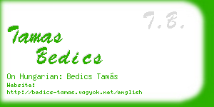 tamas bedics business card