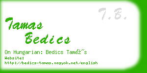 tamas bedics business card